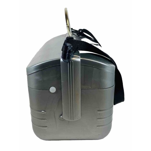 Cosmepak Organizer Travel Case Gray/Silver Cosmetic Case With Mirror 14”x8”x8” - Picture 4 of 9